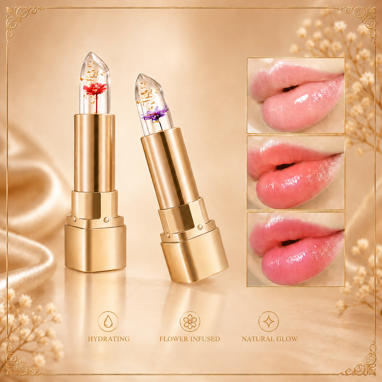 Majestic Beauties™ Bloom & Blush 2-Pack Flower Jelly Lipstick